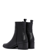 Women's Black Leather Zippered Boots | Derimod Women's Black Leather Zippered Boots | Derimod