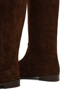 Women's Brown Suede Leather Boot | Derimod Women's Brown Suede Leather Boot | Derimod