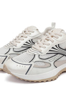Kadın Beyaz Bağcıklı Kalın Tabanlı Sneaker | Derimod Kadın Beyaz Bağcıklı Kalın Tabanlı Sneaker | Derimod