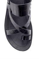 Women's Crocodile Patterned Sandals | Derimod Women's Crocodile Patterned Sandals | Derimod