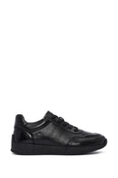 Erkek Siyah Bağcıklı Deri Sneaker | Derimod Erkek Siyah Bağcıklı Deri Sneaker | Derimod