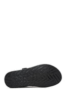 Kadın Siyah Bantlı Deri Comfort Sandalet | Derimod Kadın Siyah Bantlı Deri Comfort Sandalet | Derimod