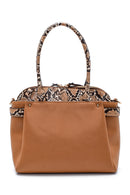 Women's Snakeskin Pattern Detailed Shoulder Bag | Derimod Women's Snakeskin Pattern Detailed Shoulder Bag | Derimod