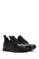 Women's Black Leather Sneaker | Derimod Women's Black Leather Sneaker | Derimod