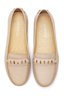 Kadın Bej Deri Loafer | Derimod Kadın Bej Deri Loafer | Derimod