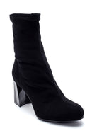 Women's Suede Heeled Boots | Derimod Women's Suede Heeled Boots | Derimod