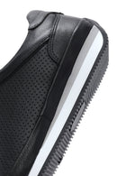 Erkek Siyah Bağcıklı Deri Casual Sneaker | Derimod Erkek Siyah Bağcıklı Deri Casual Sneaker | Derimod