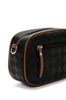 Women's Black Long Strap Printed Crossbody Bag | Derimod Women's Black Long Strap Printed Crossbody Bag | Derimod