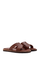 Women's Brown Leather Slippers | Derimod Women's Brown Leather Slippers | Derimod
