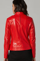 Latoya Women's Leather Jacket | Derimod Latoya Women's Leather Jacket | Derimod