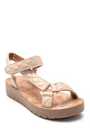 Women's Beige Flat Sandals | Derimod Women's Beige Flat Sandals | Derimod
