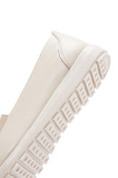 Women's Cream Leather Comfort Loafer | Derimod Women's Cream Leather Comfort Loafer | Derimod