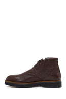 Men's Brown Lace-up Leather Boot | Derimod Men's Brown Lace-up Leather Boot | Derimod