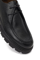Men's Black Lace-Up Thick-Soled Leather Casual Shoe | Derimod Men's Black Lace-Up Thick-Soled Leather Casual Shoe | Derimod