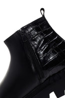 Men's Black Zippered Leather Casual Boots | Derimod Men's Black Zippered Leather Casual Boots | Derimod