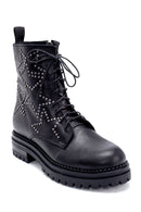 Women's Leather Star Detailed Boots | Derimod Women's Leather Star Detailed Boots | Derimod