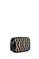 Woman Black Patterned Crossbody Bag | Derimod Woman Black Patterned Crossbody Bag | Derimod