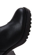 Women's Black Zippered Chunky Heel Boots | Derimod Women's Black Zippered Chunky Heel Boots | Derimod