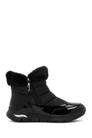 Skechers Women's Black Arch Fit Smooth - Cool Puff Patent Leather Thick Soled Boots | Derimod Skechers Women's Black Arch Fit Smooth - Cool Puff Patent Leather Thick Soled Boots | Derimod