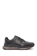 Erkek Siyah Bağcıklı Deri Casual Sneaker | Derimod Erkek Siyah Bağcıklı Deri Casual Sneaker | Derimod