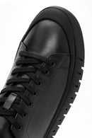 Men's Black Lace-up Leather Sneaker | Derimod Men's Black Lace-up Leather Sneaker | Derimod