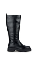 Geox Women's Black Iridea Leather Boots | Derimod Geox Women's Black Iridea Leather Boots | Derimod