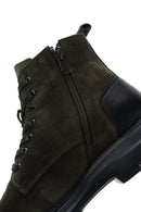 Men's Khaki Suede Leather Casual Boots | Derimod Men's Khaki Suede Leather Casual Boots | Derimod