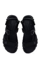 Men's Black Fabric Sandals | Derimod Men's Black Fabric Sandals | Derimod