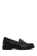 Women's Black Leather Comfort Loafer | Derimod Women's Black Leather Comfort Loafer | Derimod