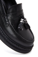 Kadın Siyah Deri Maskülen Loafer | Derimod Kadın Siyah Deri Maskülen Loafer | Derimod