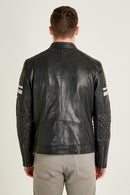 Bandito Men's Leather Jacket | Derimod Bandito Men's Leather Jacket | Derimod