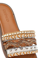 Woman Beige Stone Slippers | Derimod Woman Beige Stone Slippers | Derimod