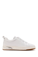 Erkek Beyaz Bağcıklı Deri Sneaker | Derimod Erkek Beyaz Bağcıklı Deri Sneaker | Derimod