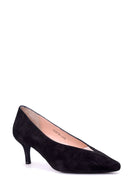 Women's Suede Leather Heeled Shoes | Derimod Women's Suede Leather Heeled Shoes | Derimod
