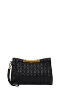 Woman Black Printed Clutch Bag | Derimod Woman Black Printed Clutch Bag | Derimod