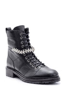 Women's Stone Leather Boots | Derimod Women's Stone Leather Boots | Derimod