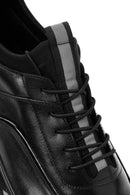 Erkek Siyah Bağcıklı Deri Casual Sneaker | Derimod Erkek Siyah Bağcıklı Deri Casual Sneaker | Derimod