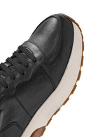 Men's Black Lace-up Leather Sneaker | Derimod Men's Black Lace-up Leather Sneaker | Derimod