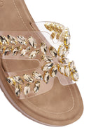Women's Gold Stone Slippers | Derimod Women's Gold Stone Slippers | Derimod