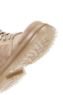 Women's Gray Suede Leather Boots | Derimod Women's Gray Suede Leather Boots | Derimod