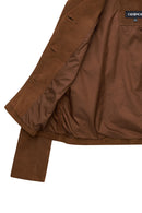 Jill Women's Brown Short Leather Jacket | Derimod Jill Women's Brown Short Leather Jacket | Derimod