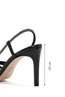Women's Black Stone Thin Heel Sandals | Derimod Women's Black Stone Thin Heel Sandals | Derimod