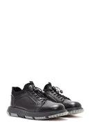 Men's Black Lace-up Leather Sneaker | Derimod Men's Black Lace-up Leather Sneaker | Derimod
