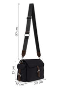 Woman Black Fabric Crossbody Bag | Derimod Woman Black Fabric Crossbody Bag | Derimod