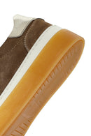 Kadın Bej Bağcıklı Süet Deri Sneaker | Derimod Kadın Bej Bağcıklı Süet Deri Sneaker | Derimod