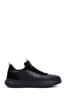 Erkek Siyah Bağcıklı Kalın Tabanlı Deri Sneaker | Derimod Erkek Siyah Bağcıklı Kalın Tabanlı Deri Sneaker | Derimod
