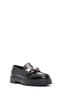 Women's Black Buckle Detailed Leather Masculine Loafer | Derimod Women's Black Buckle Detailed Leather Masculine Loafer | Derimod