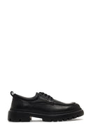 Men's Black Lace-Up Thick-Soled Leather Casual Shoe | Derimod Men's Black Lace-Up Thick-Soled Leather Casual Shoe | Derimod