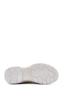 Women's Beige Leather Sneaker | Derimod Women's Beige Leather Sneaker | Derimod