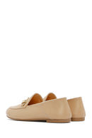 Kadın Bej Deri Maskülen Loafer | Derimod Kadın Bej Deri Maskülen Loafer | Derimod